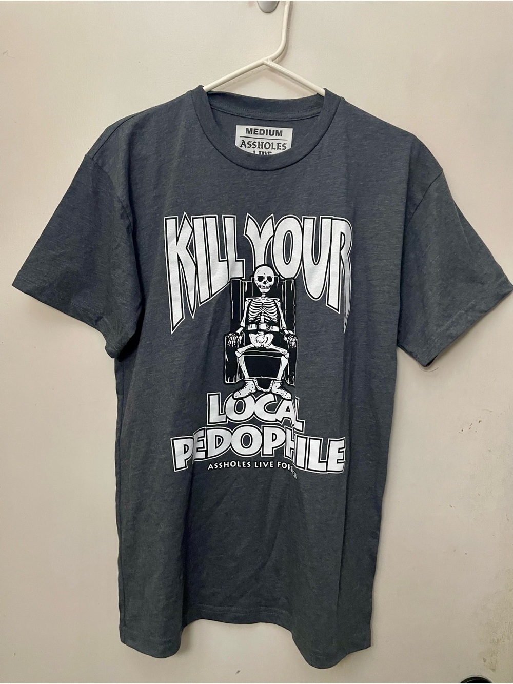 ALF Graphic Short Sleeve Tee - Dark Gray with White Print size medium NEW